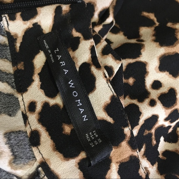 ZARA ANIMAL PRINT TURTLENECK BLOUSE XS/SMALL - Picture 8 of 8